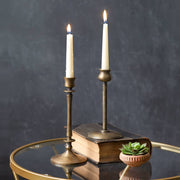 Brass Finish Taper Candle Holders