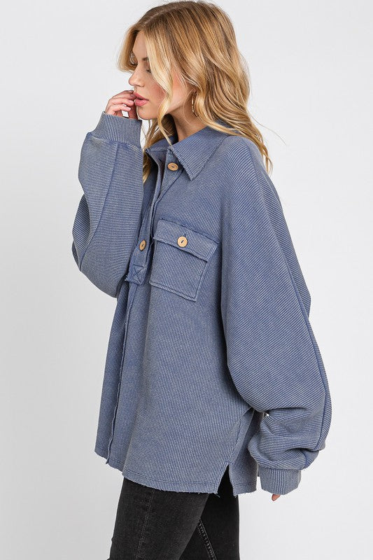 Denim Mineral Wash Pullover