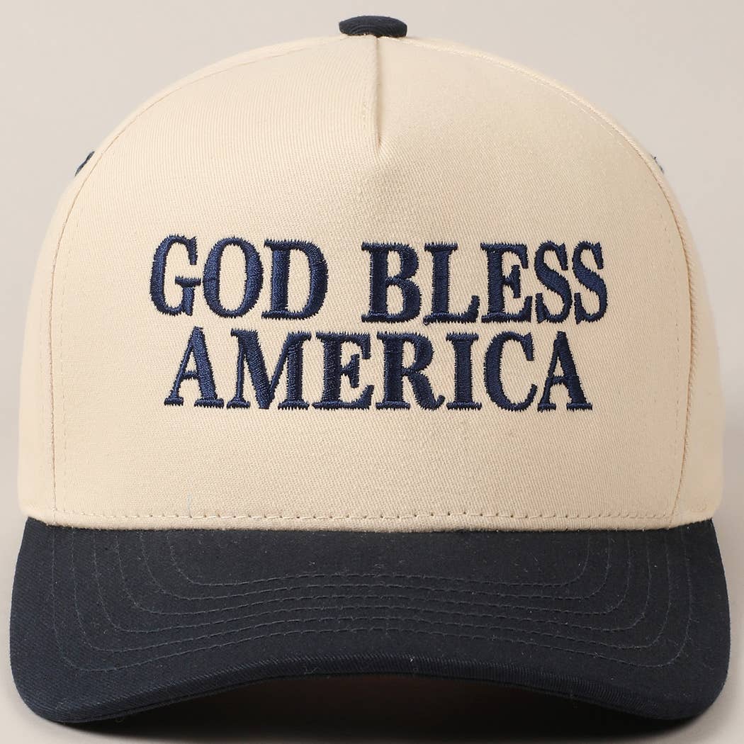 'God Bless America' Canvas Cap