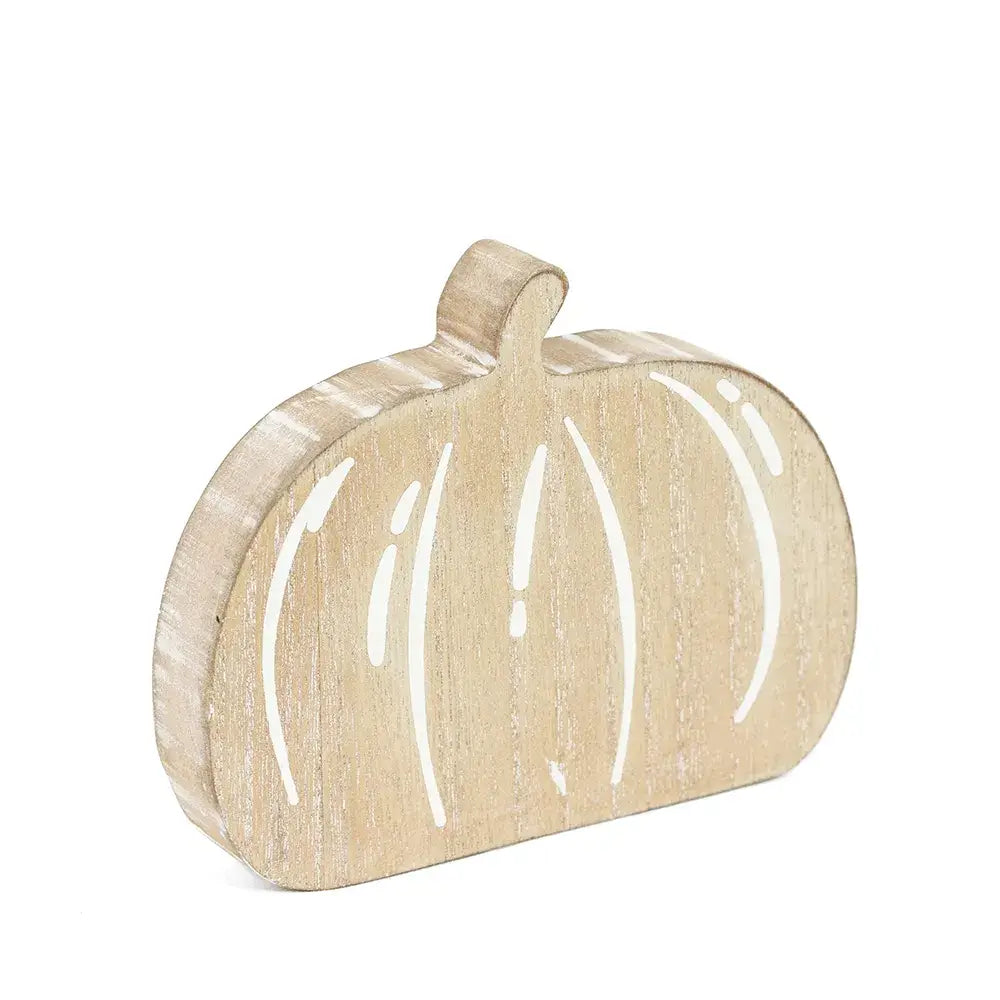 5x4 Wood and White Pumpkin
