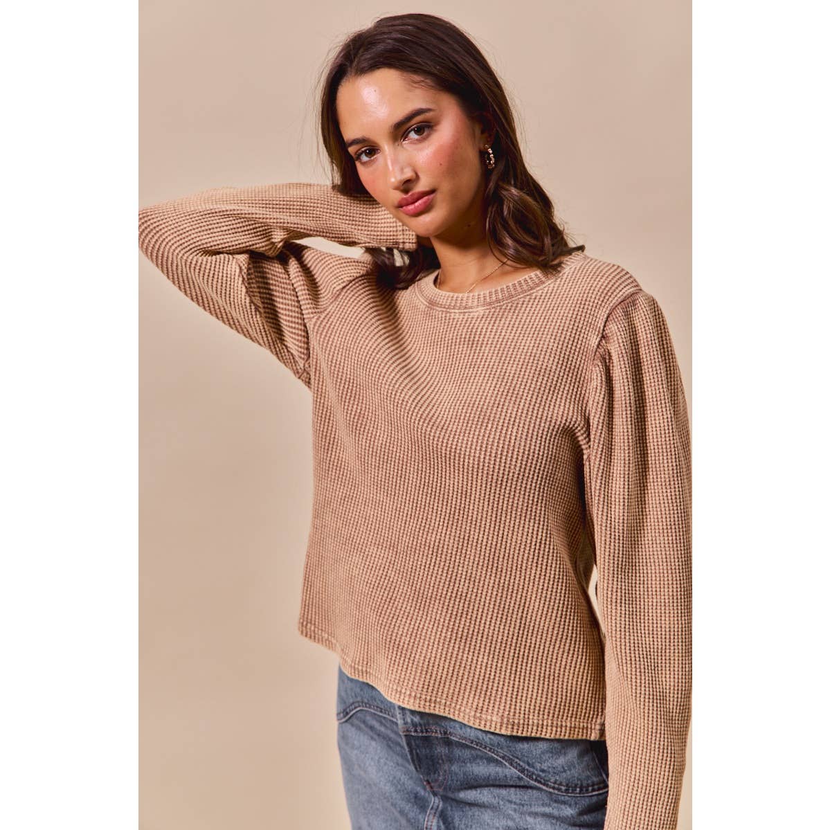 Mineral Wash Waffle Top