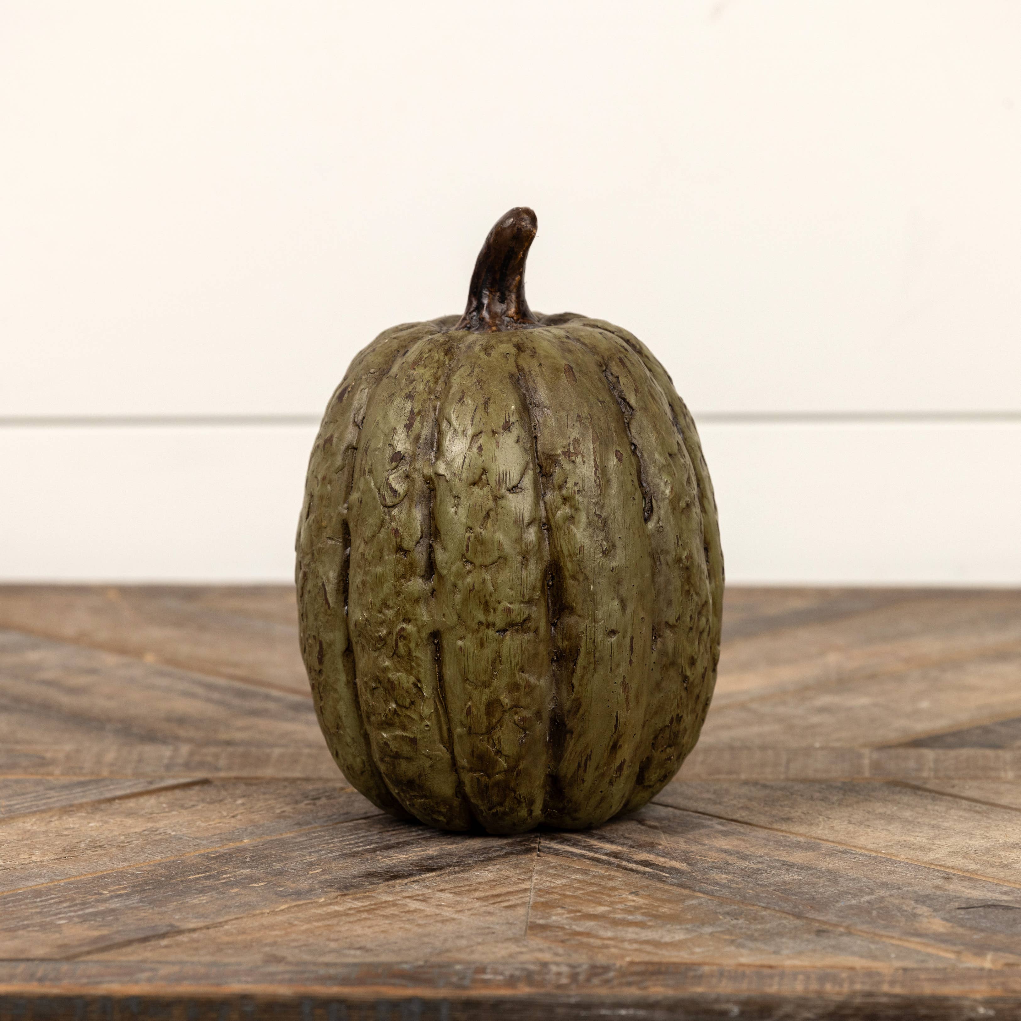 7.5" Olive Green Tall Pumpkin