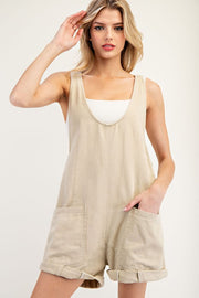 Taupe Sleeveless Romper