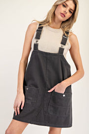 Ash Mineral Wash Overall Dress