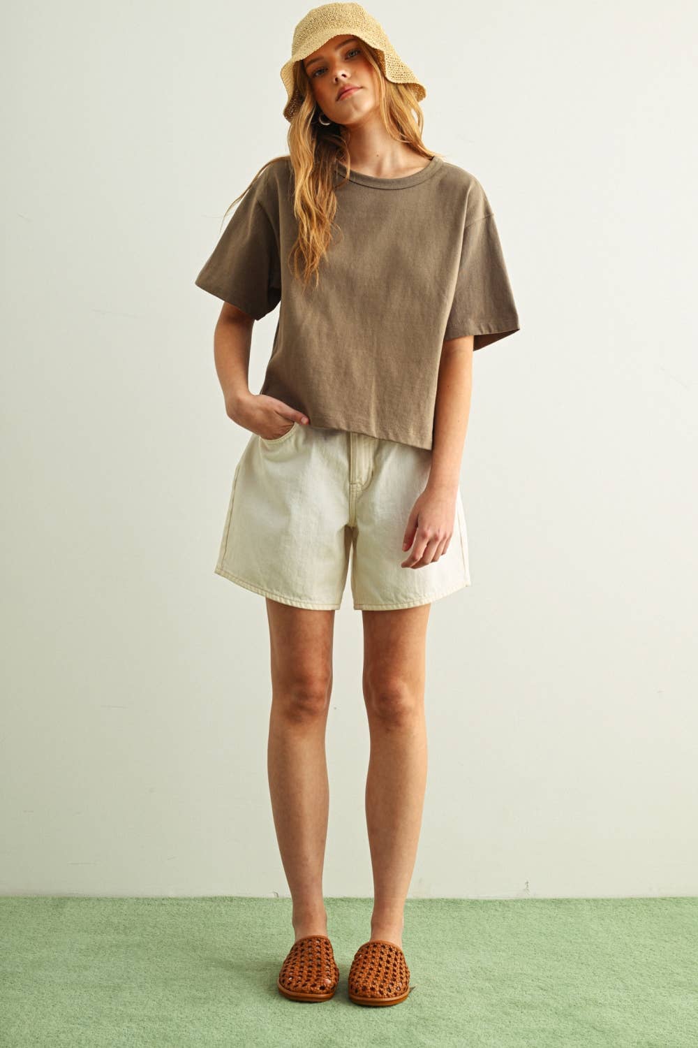 Short Sleeve Linen Knitted Top – Simple Happiness