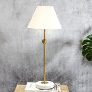 26.5” Brush Gold Lamp Marble Base