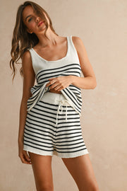 Striped Knitted Shorts