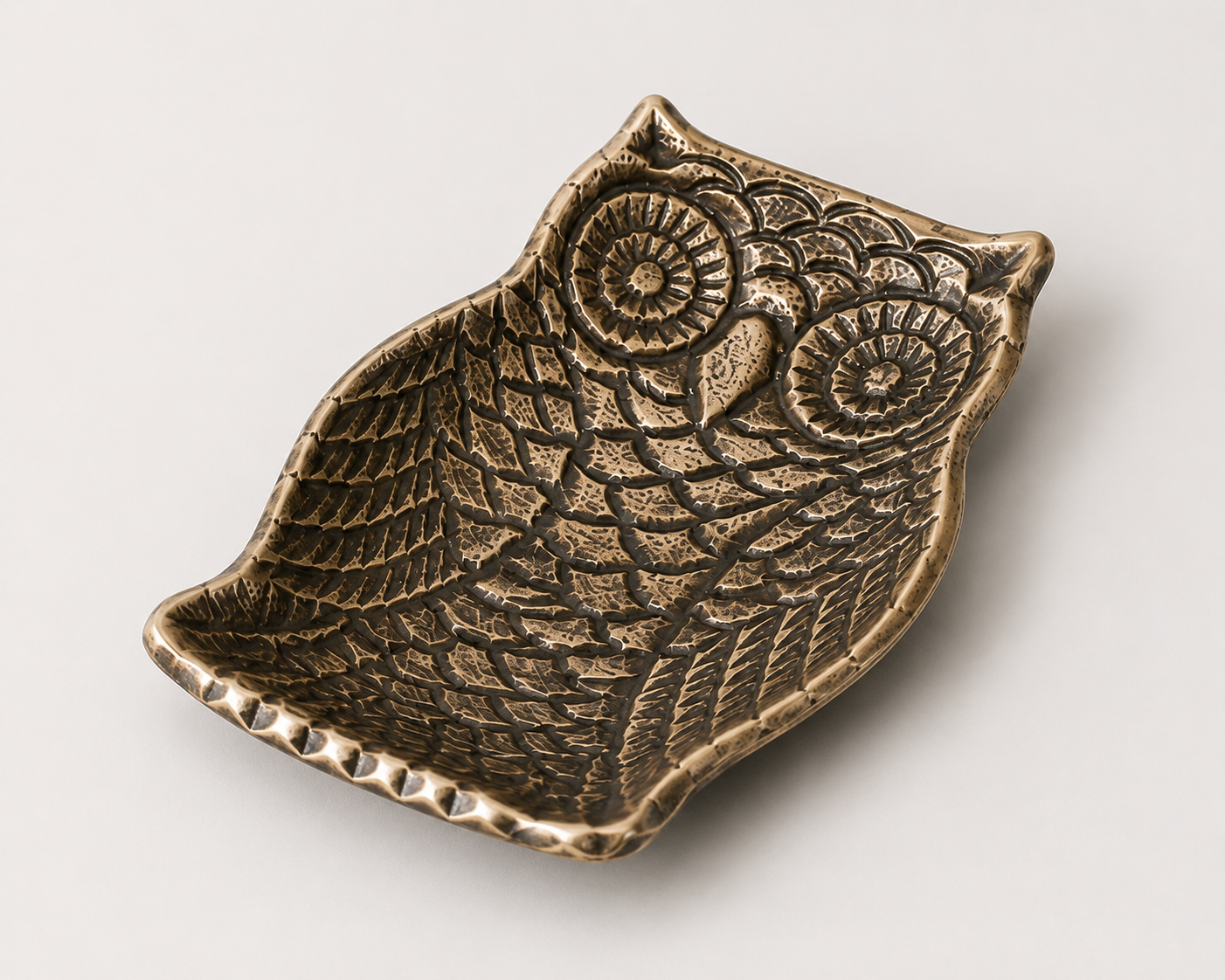 Brass Owl Tray