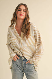 Striped Button Down Shirt