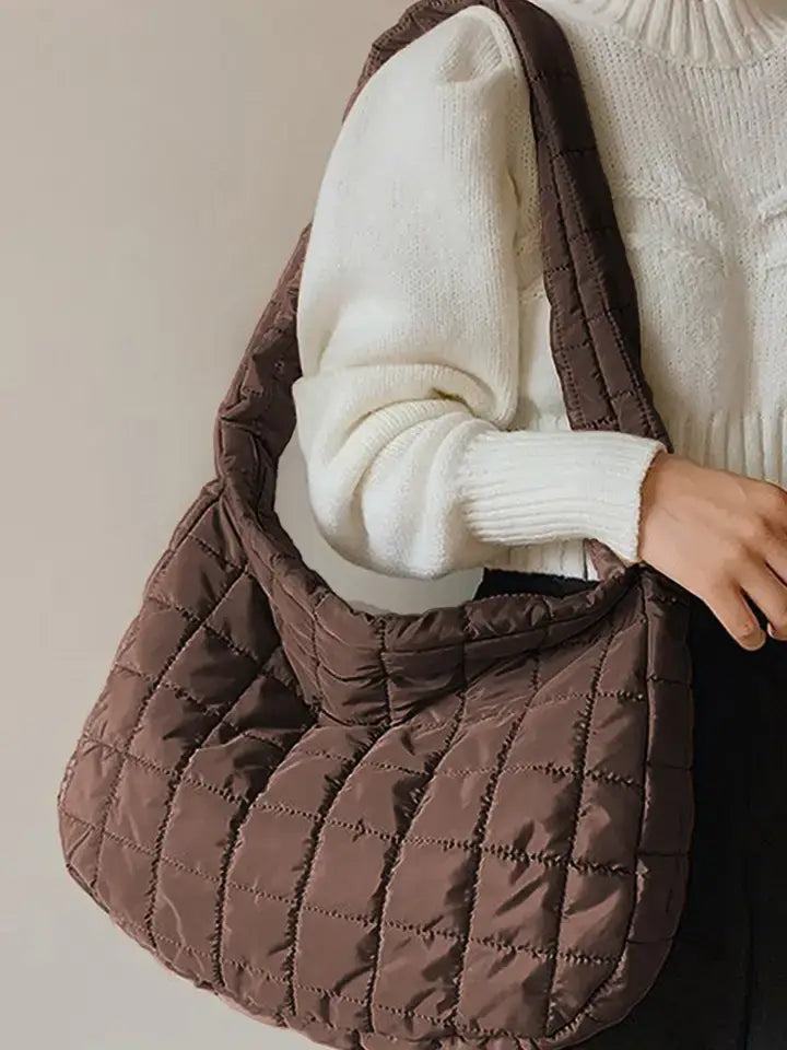 Quilted Large Hobo Tote