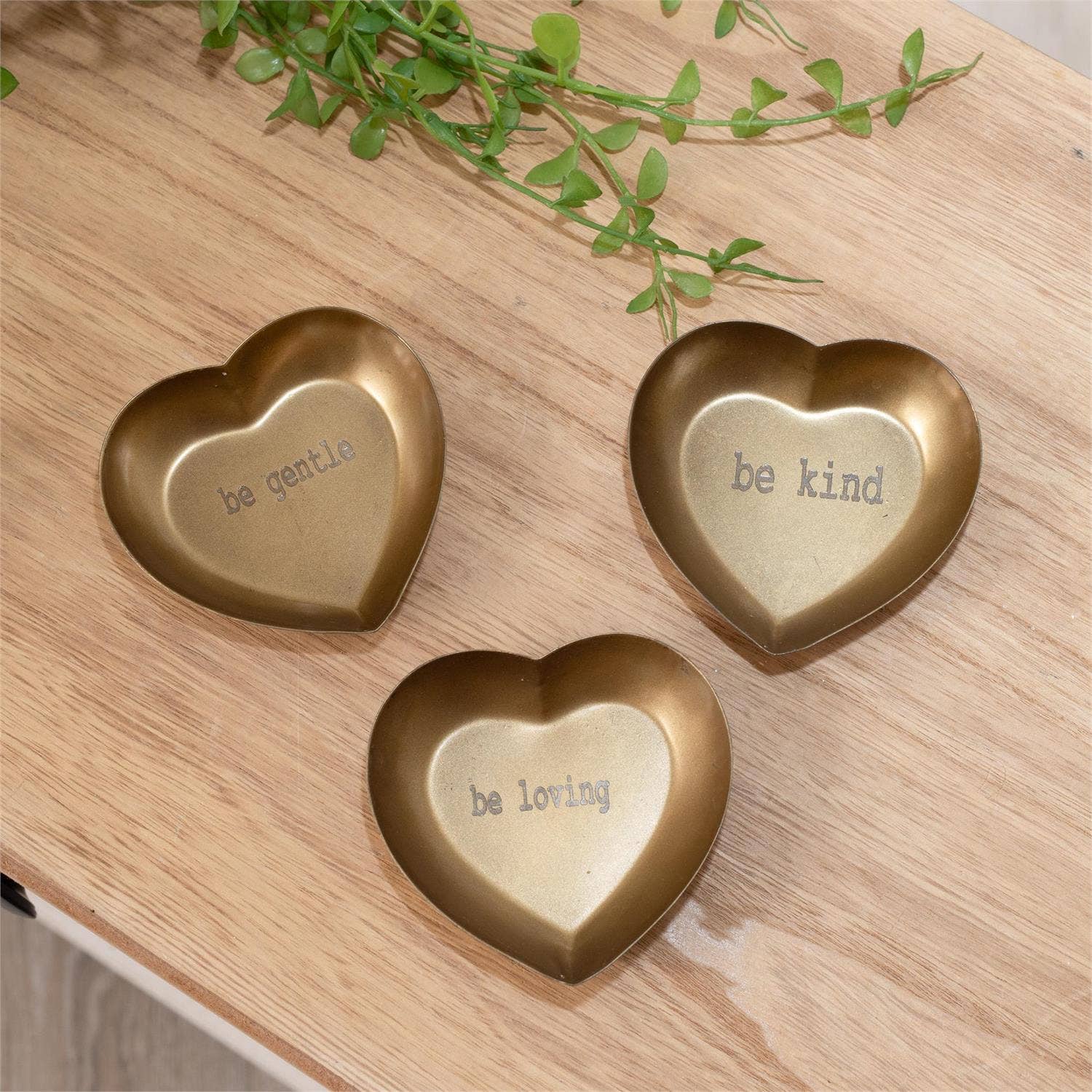 Trinket Trays - Gold Brass Heart