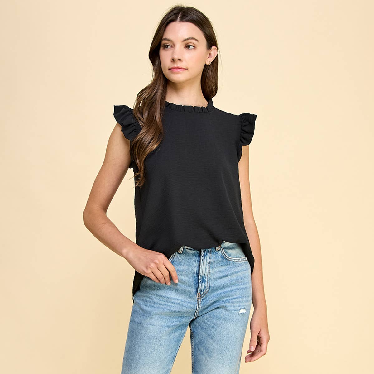 Ruffled Detail Top