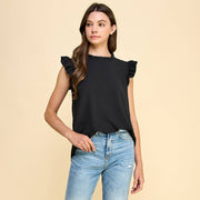 Ruffled Detail Top