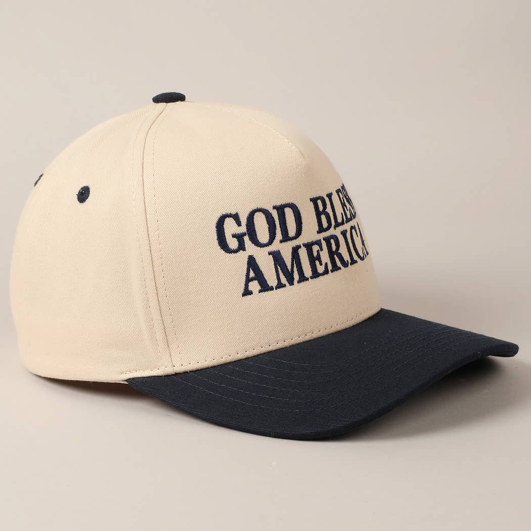 'God Bless America' Canvas Cap