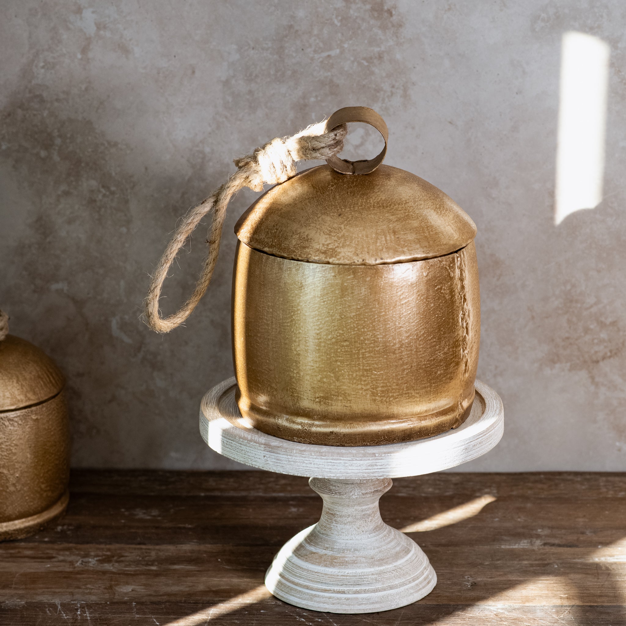 6” Gold Bell Style Jar