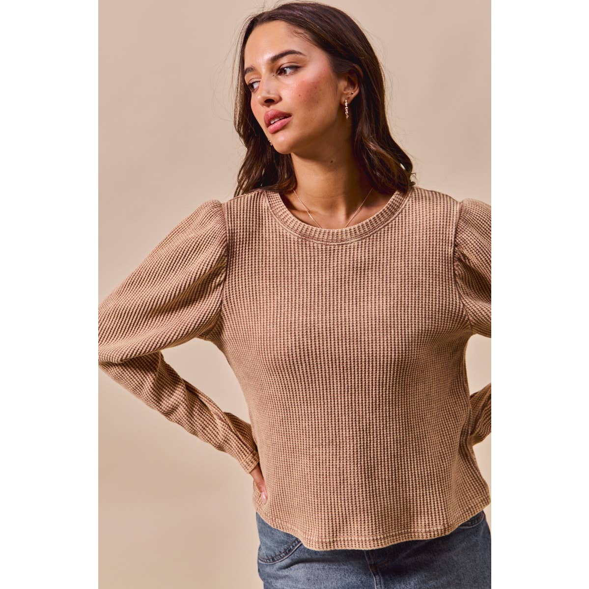 Mineral Wash Waffle Top