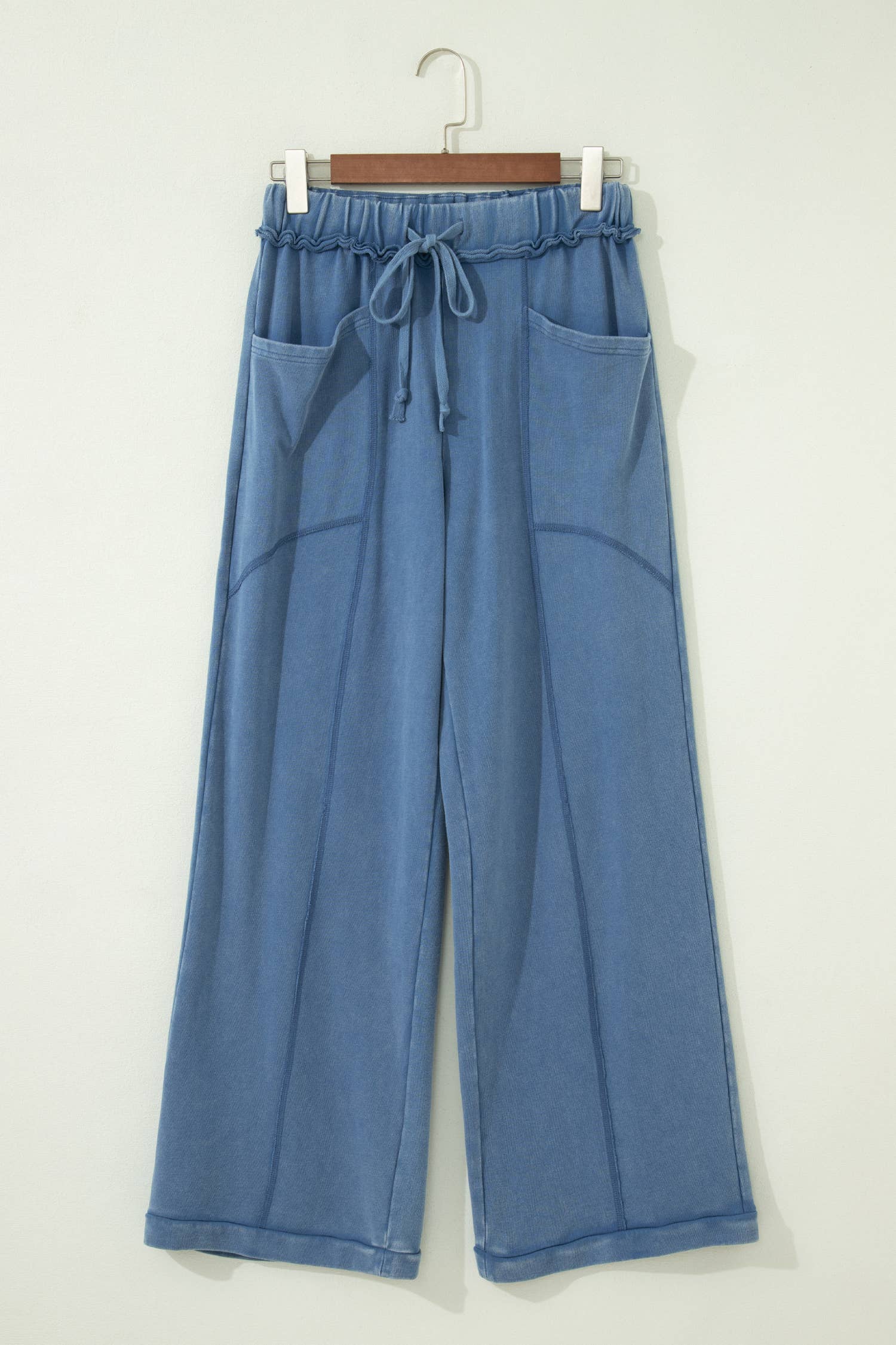 Mineral Wash Drawstring Retro Loose Pants