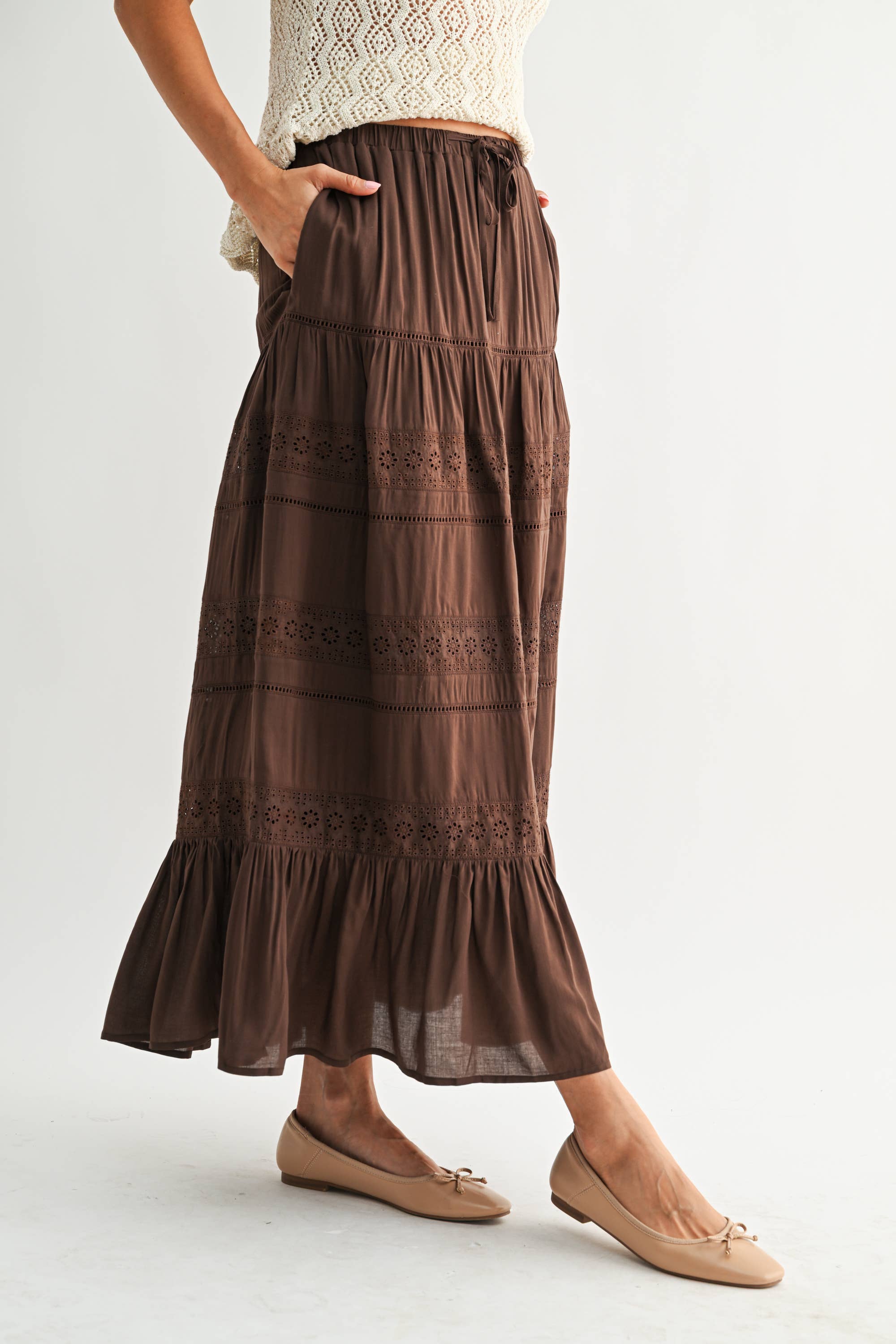 Boho Breeze Tiered Maxi Skirt