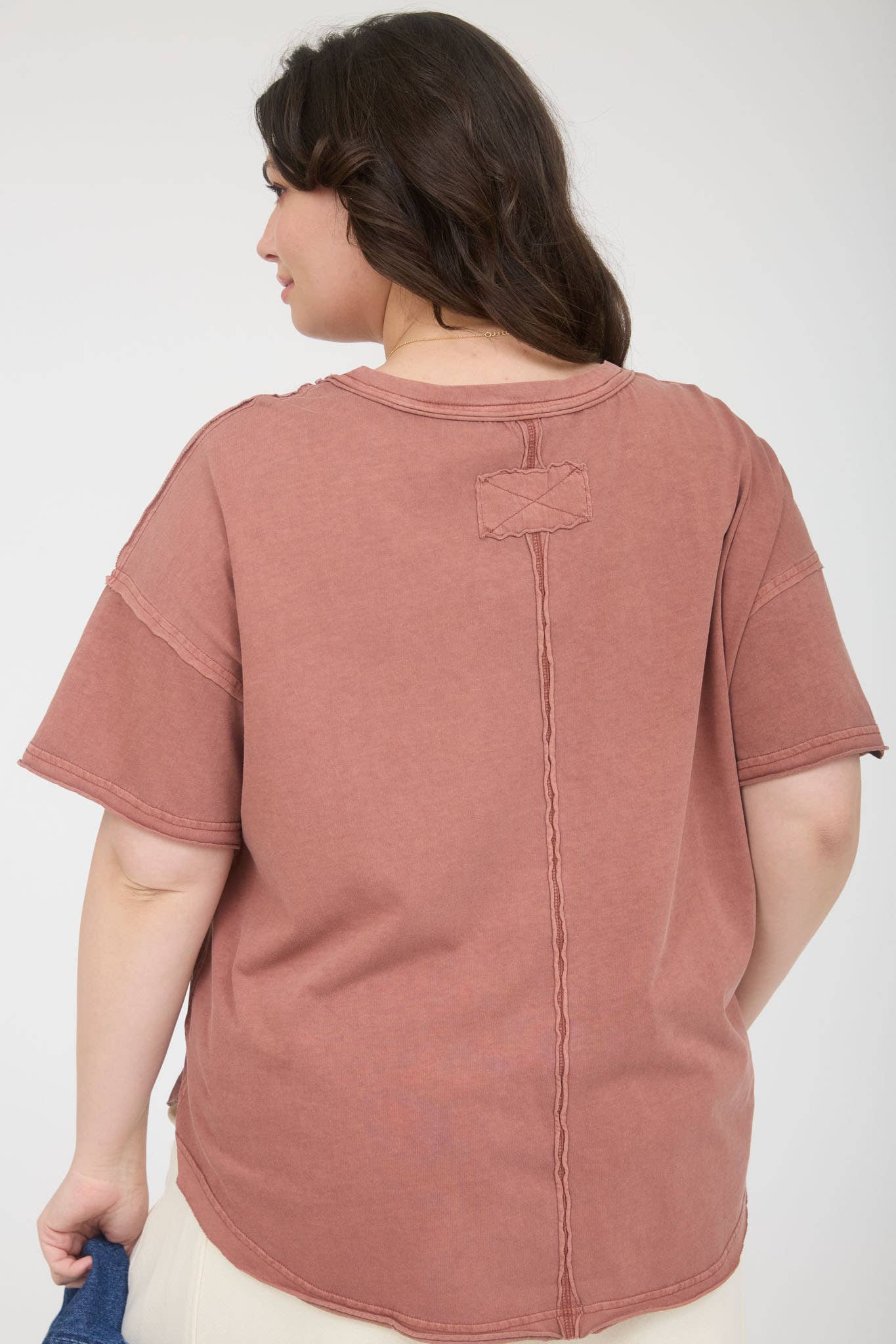 Exposed Seam Short Sleeve