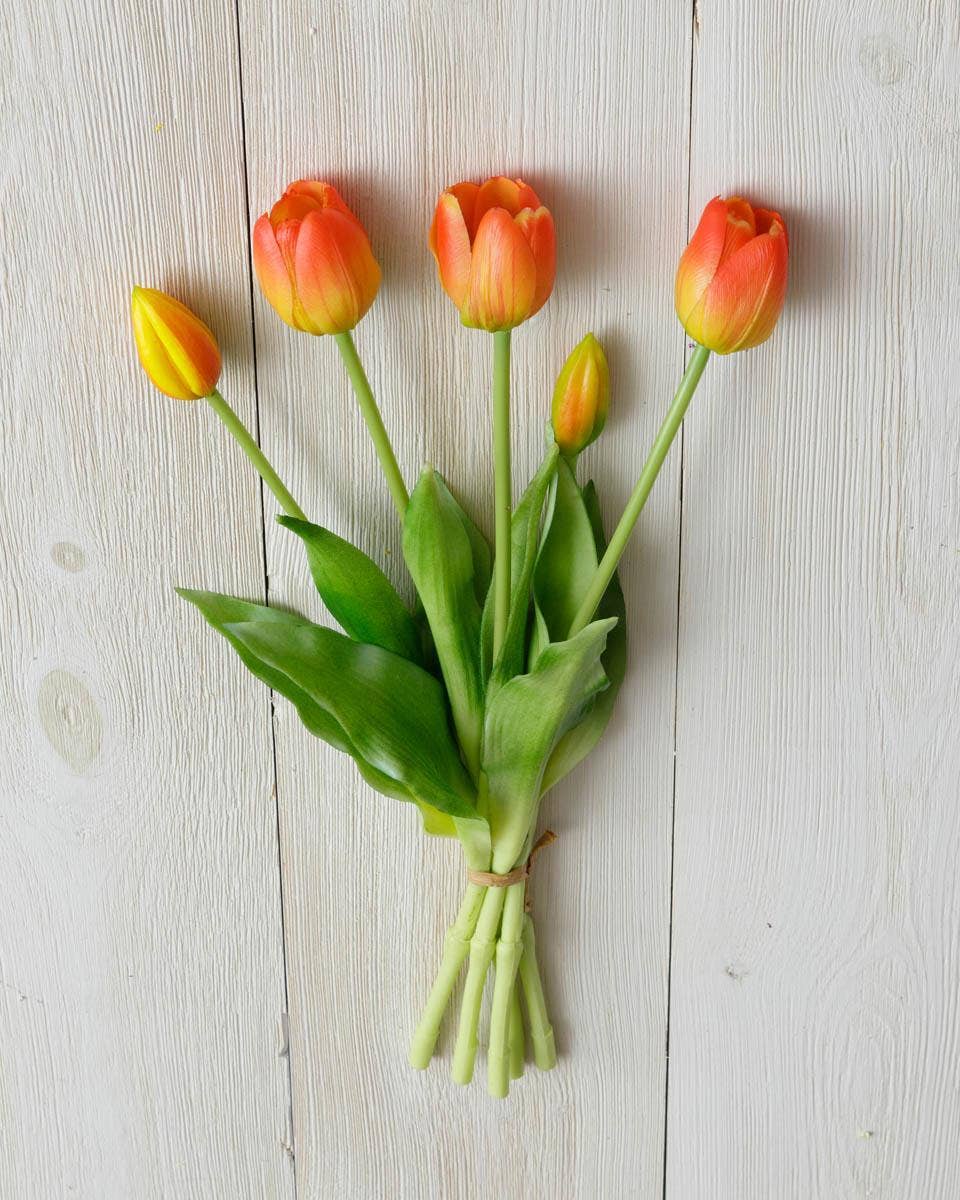 Faux Tangerine Tulips