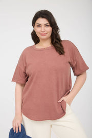 Exposed Seam Short Sleeve