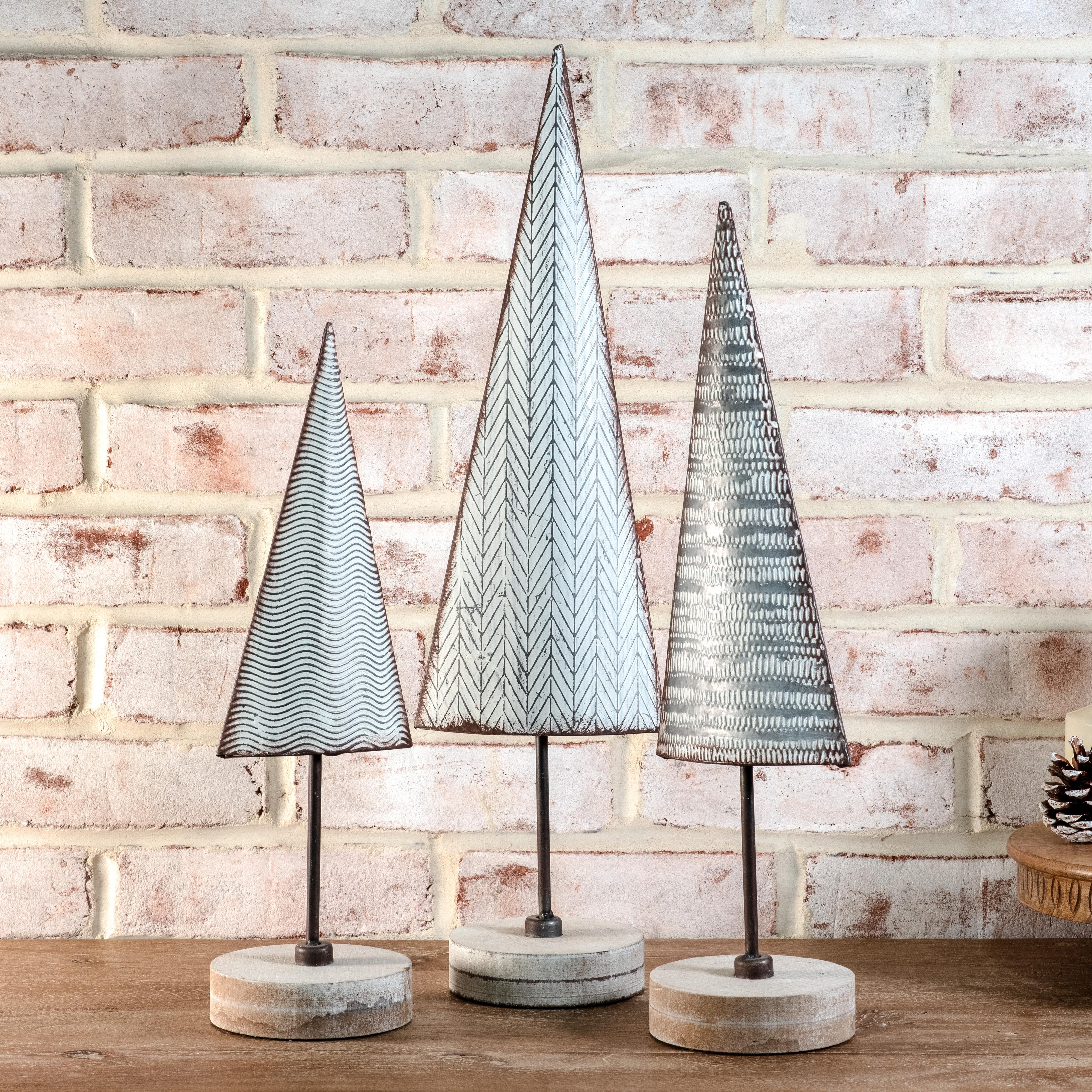 Gold/WHT Christmas Trees Tabletop