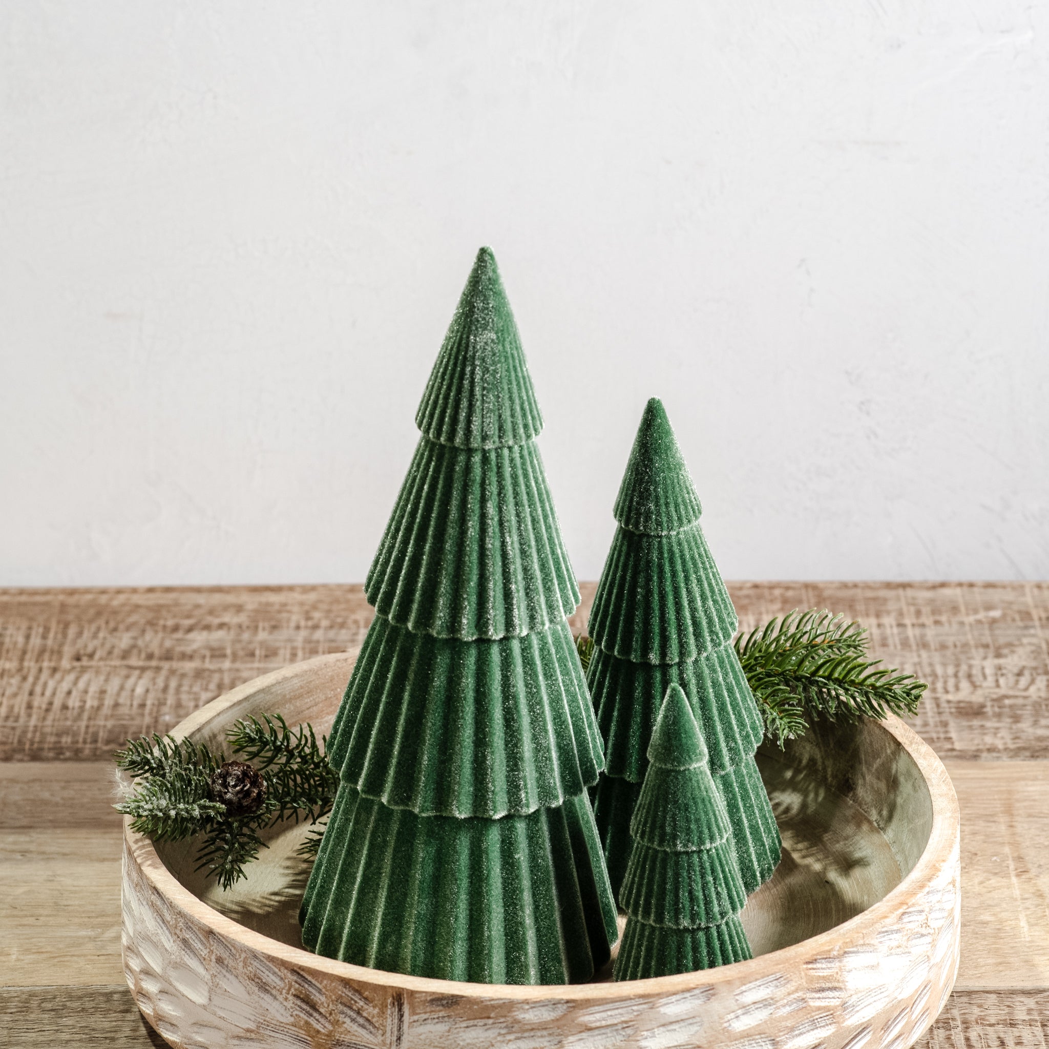 Green Velvet Flocked Tree