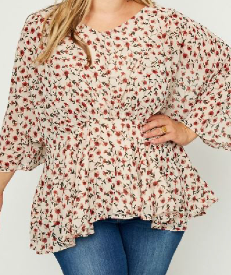 Floral Peplum Top