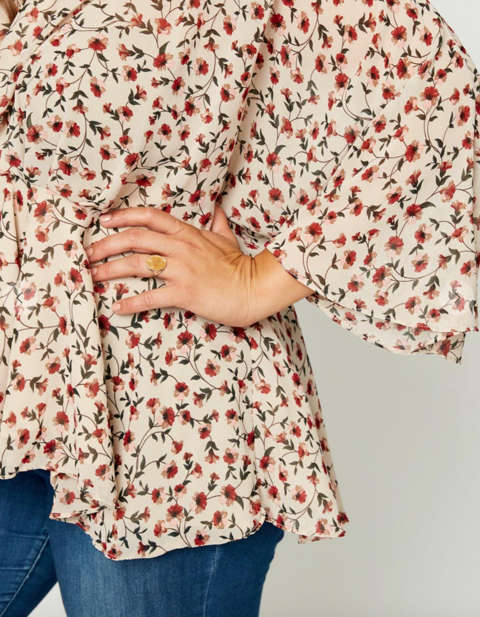 Floral Peplum Top