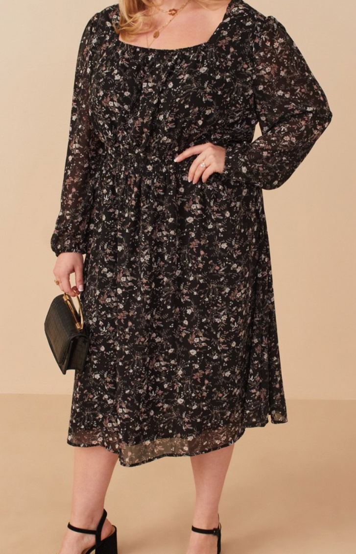 Ditsy Floral Tie with Open Back