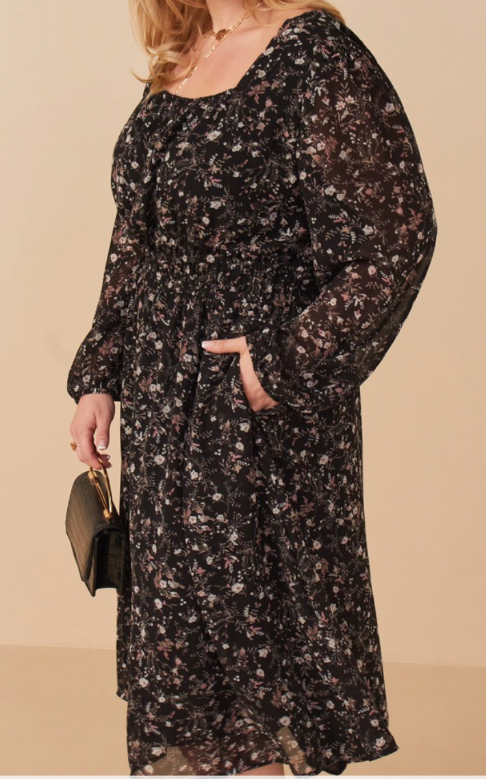 Ditsy Floral Tie with Open Back