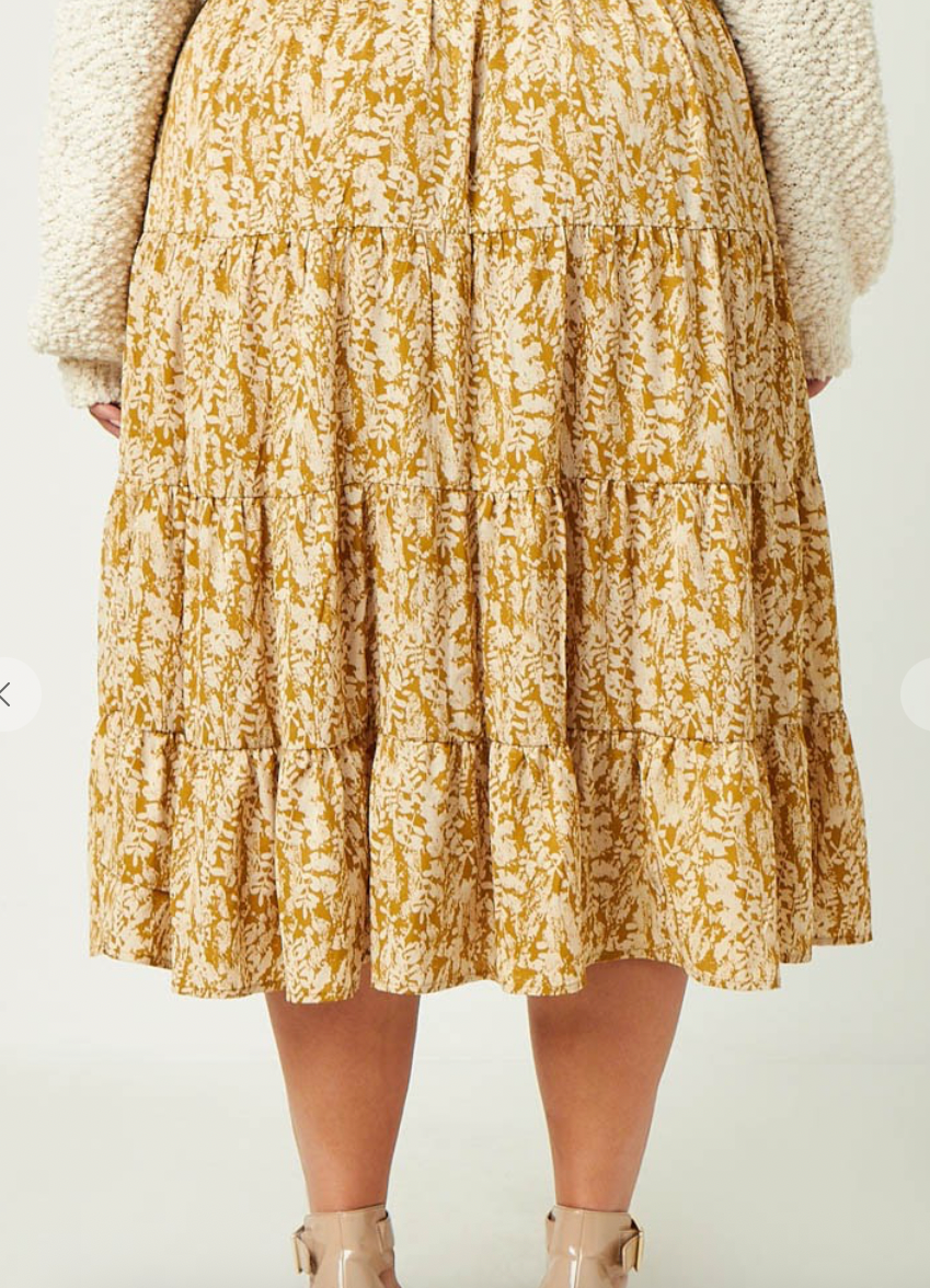 Botanical Tiered Skirt