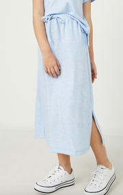Girls Terry Knit Skirt - Light Blue
