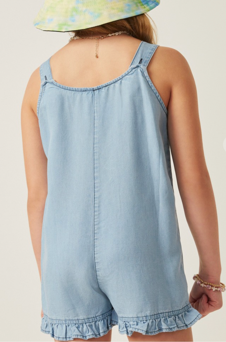 Girls Tencel Ruffle Hem Jumper