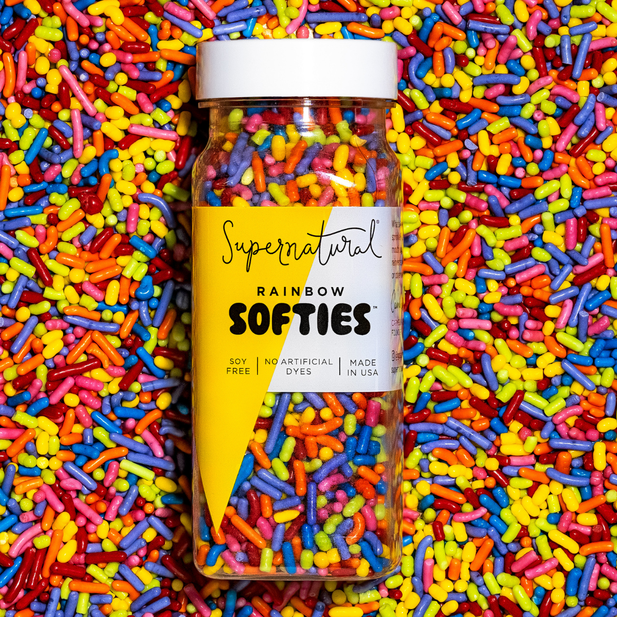 Dye-Free Rainbow Softies Sprinkles, 3oz