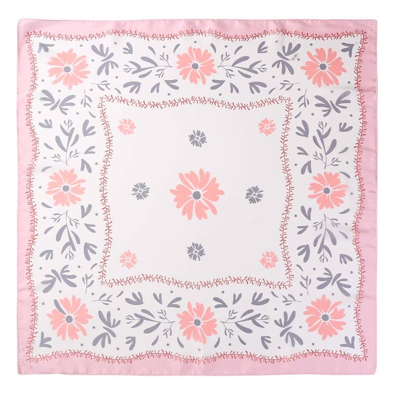 Floral Print Bandana Scarf