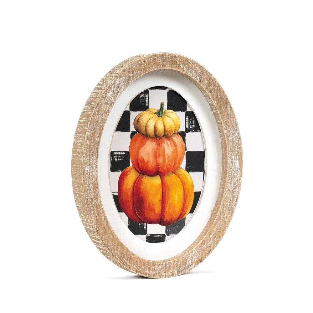 6x8 Checkered Pumpkin Sign