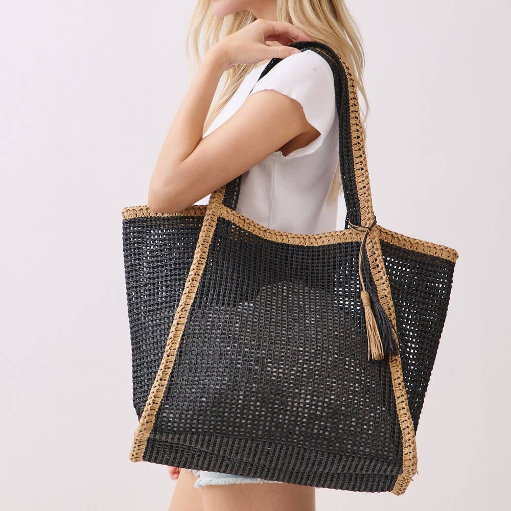 Two Tone Woven Tote