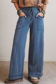 Mineral Wash Drawstring Retro Loose Pants