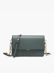 M2589 Lauryn Flapover Crossbody w/ Chain Strap