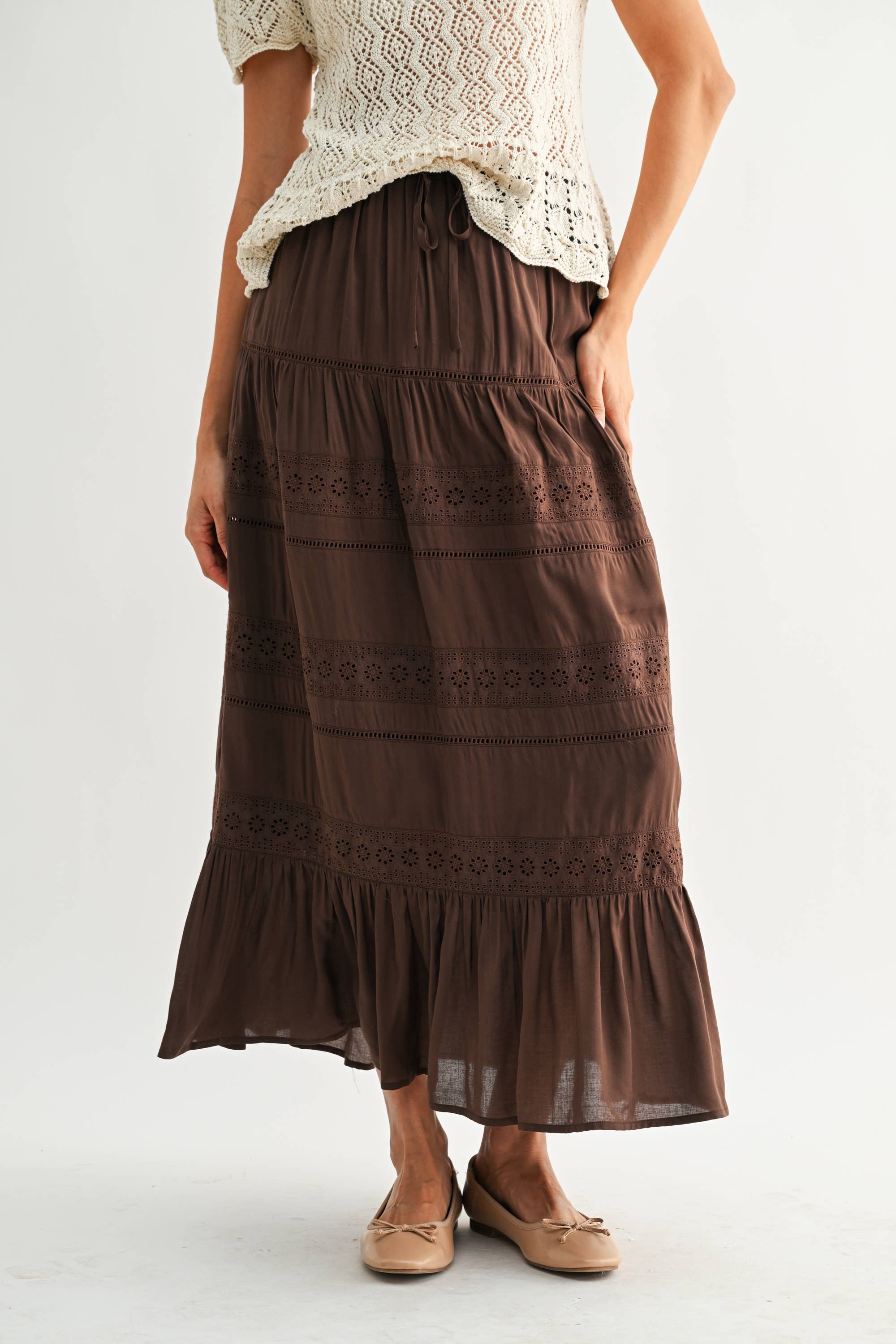 Boho Breeze Tiered Maxi Skirt