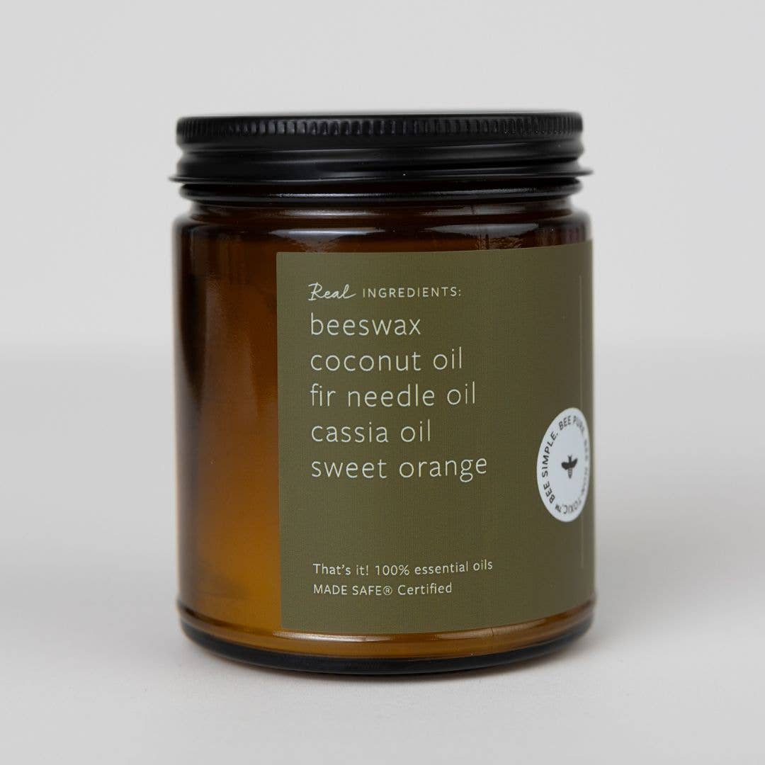 Citrus Peel & Pine Beeswax Candle