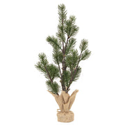 Table Spruce Tree w/Burlap Base, 19"