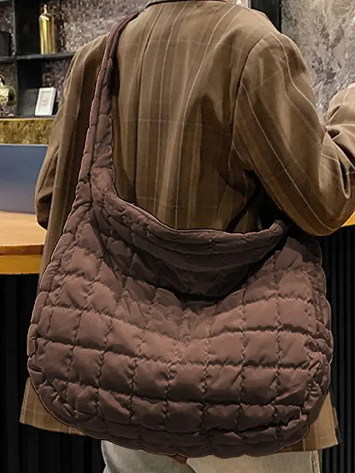 Quilted Large Hobo Tote