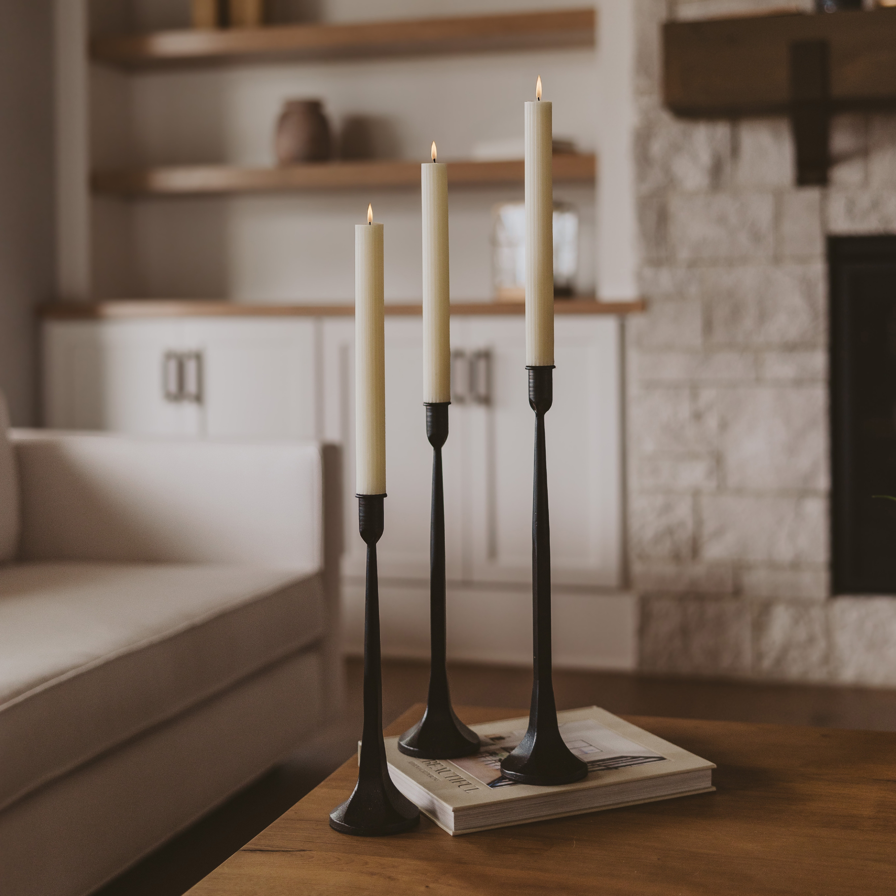 Cast Iron Taper Candle
