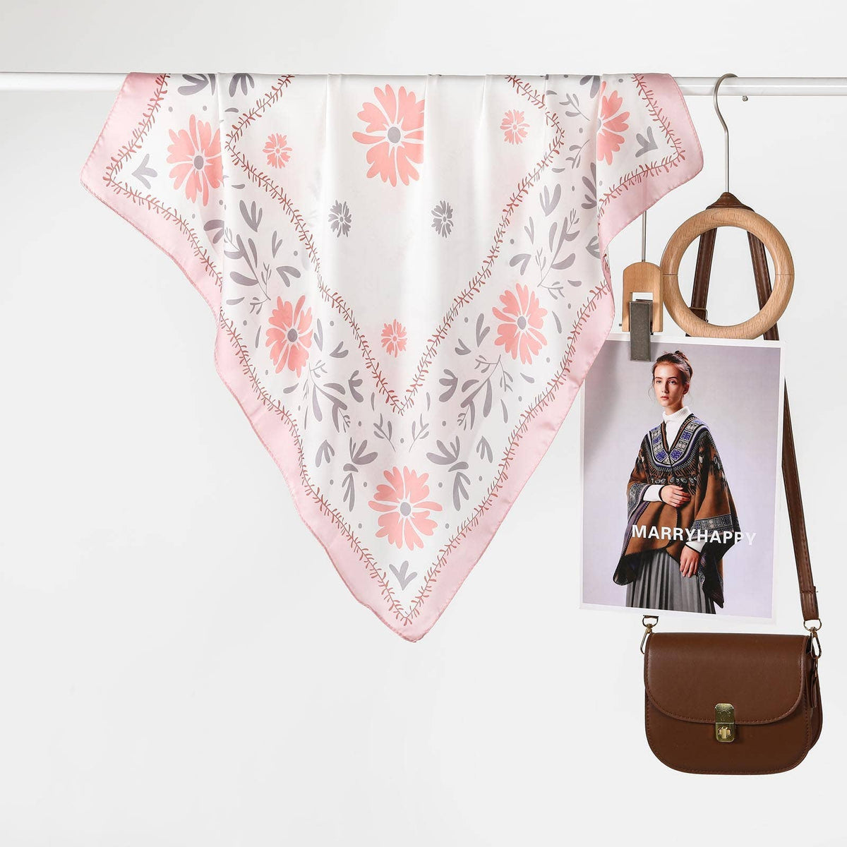 Floral Print Bandana Scarf