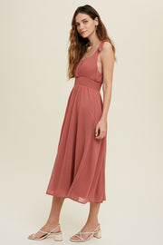 Rose Midi Slit Dress